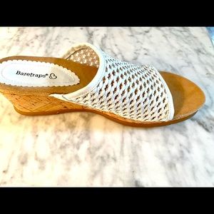 Bare traps white slide wedges. -Never worn 8.5